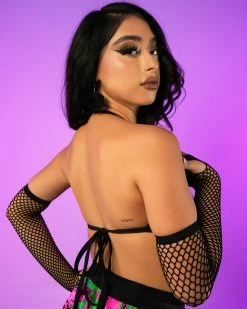 Rolita Couture Acid Waves Lace-Up Top 11 Rolita Couture Acid Waves Lace-Up Top -ravewonder store RW 120622 430