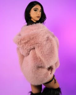 Fashion Go Lush Luv Long Faux Fur Jacket -ravewonder store RW 120622 906