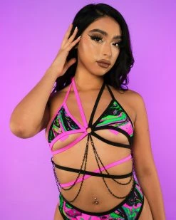 Rolita Couture Acid Waves Chain Top