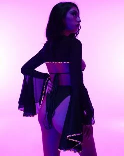 J. Valentine Pixie Cadet Mesh Bell Sleeve Shrug 16 J. Valentine Pixie Cadet Mesh Bell Sleeve Shrug -ravewonder store RW 120622 973