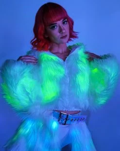 J. Valentine Green LED White Furry Cropped Hooded Jacket 13 J. Valentine Green LED White Furry Cropped Hooded Jacket -ravewonder store RW 121322 140 scaled