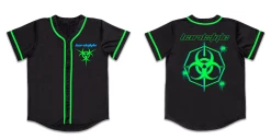 Jarmoo Biohazard Hardstyle Blacklight Green Jersey 31 Jarmoo Biohazard Hardstyle Blacklight Green Jersey -ravewonder store ToxicWastelandJersey Mockup