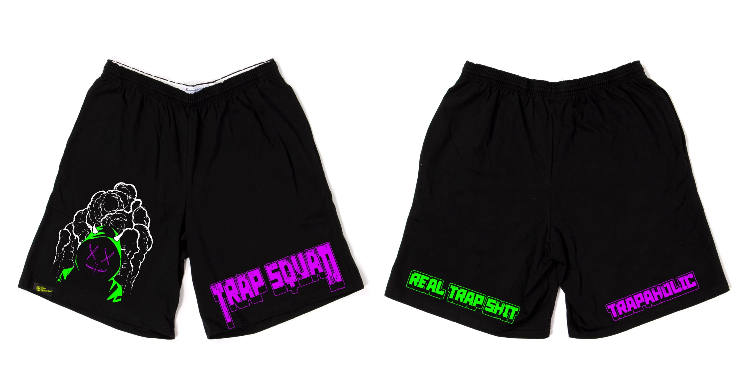 Jarmoo Trap Squad Blacklight Basketball Shorts 9 Jarmoo Trap Squad Blacklight Basketball Shorts - Image 7