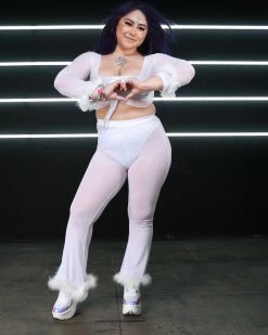 AE Bubble-icious Sheer Fur Bell Bottoms