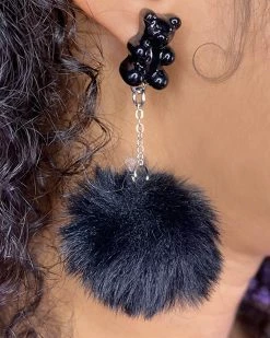 AE Your Teddy Gummy Bear Plush Earrings -ravewonder store black 7363119d 7e41 404a 99b1 48ed6eda55ea
