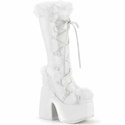 Pleasers Demonia White Furry Winter Faux Fur Boots -ravewonder store camel 311 wpu dc8e09fe a6be 49b6 99ad 5b8e6909a797