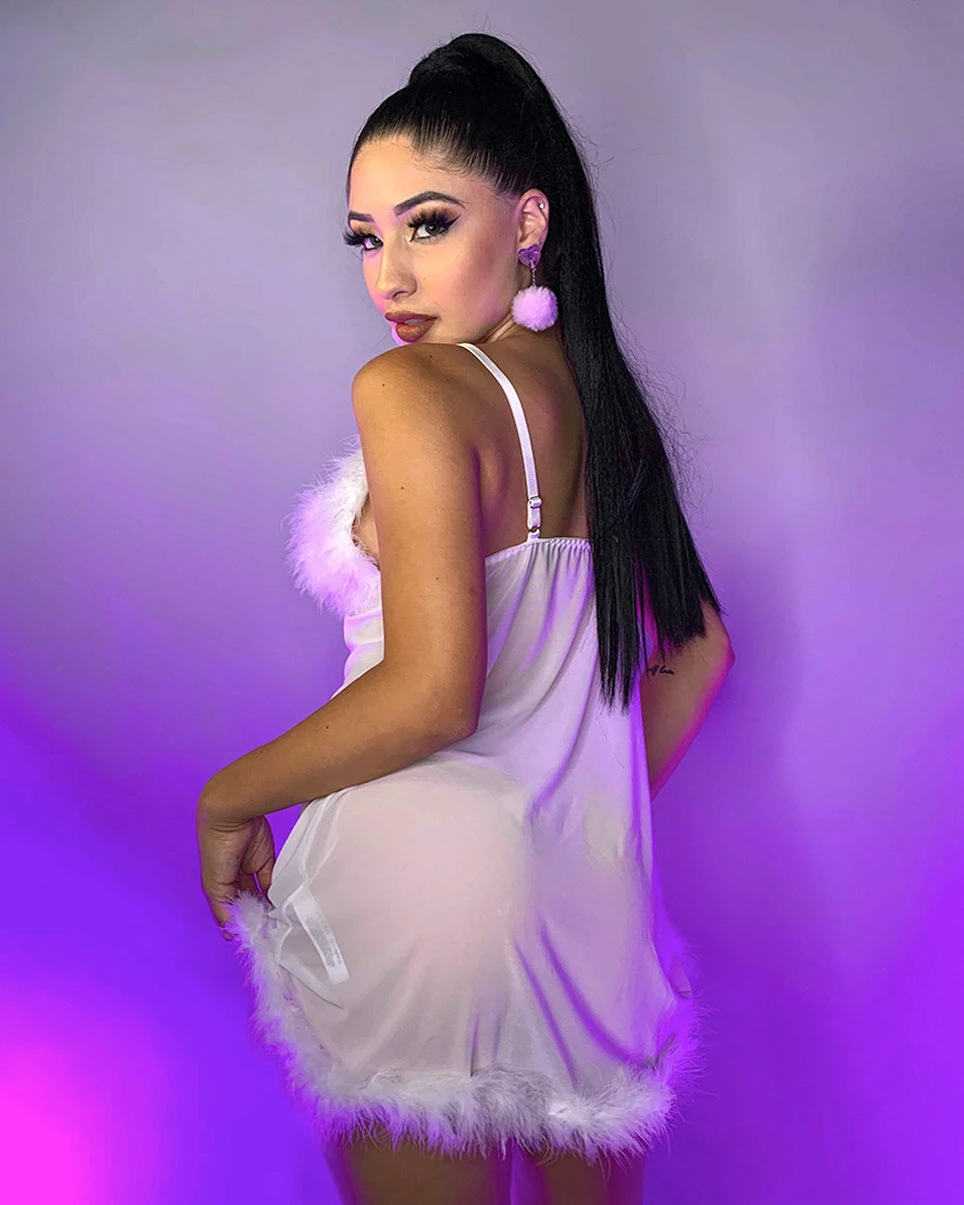 Be Wicked Oh Behave White Teddy Dress 6 Be Wicked Oh Behave White Teddy Dress - Image 6