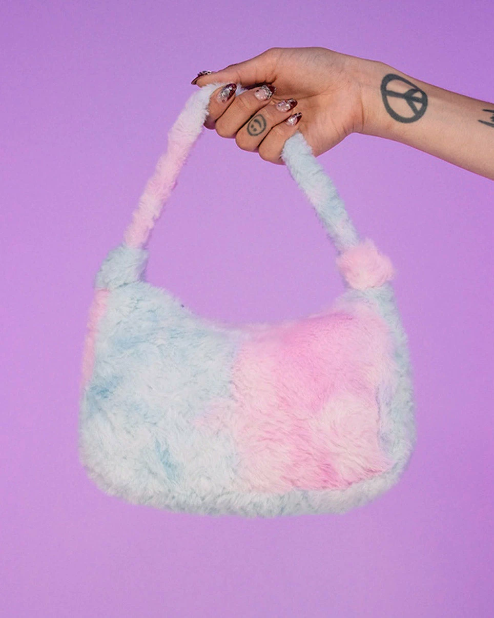 AE Tie Dye Fuzzy Purse 3 AE Tie Dye Fuzzy Purse - Image 3