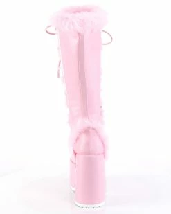 Pleasers Demonia Pastel Pink Furry Winter Faux Fur Boots -ravewonder store pink3 2851dec4 4890 4a8b 95f3 a3fb89ce0829