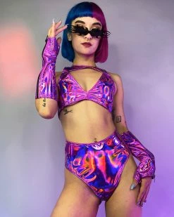 J. Valentine Cyber Prom Vinyl Harness Top -ravewonder store pinkholofit ac6fa602 4e08 46cd 9ef5 8956b8b0d2c1