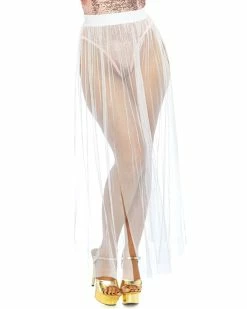 Leg Avenue Goddess Multi Slit Sheer Skirt