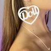 AE I'll Be Your Doll Heart Shaped PVC Earrings